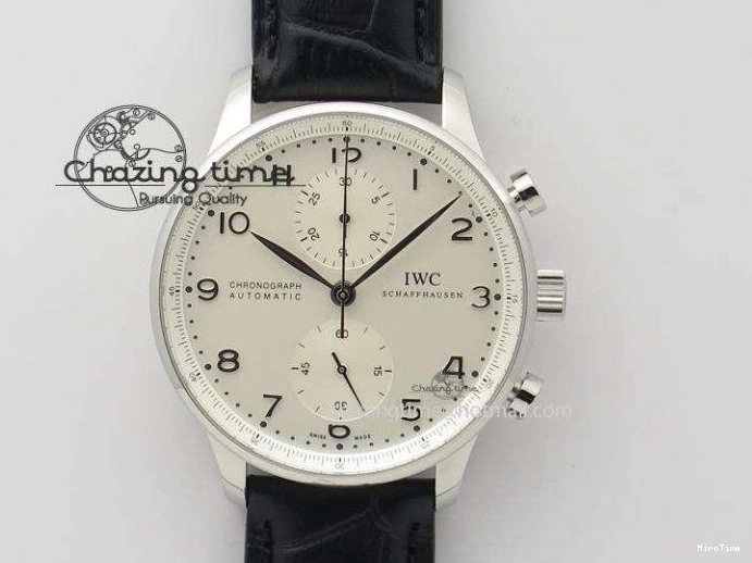 MIROTIME 0209 Portuguese Real PR IW500126 ZF 1:1 Best Edition Grey Red Dial On Black Leather Strap A52010 V Resilient 7333